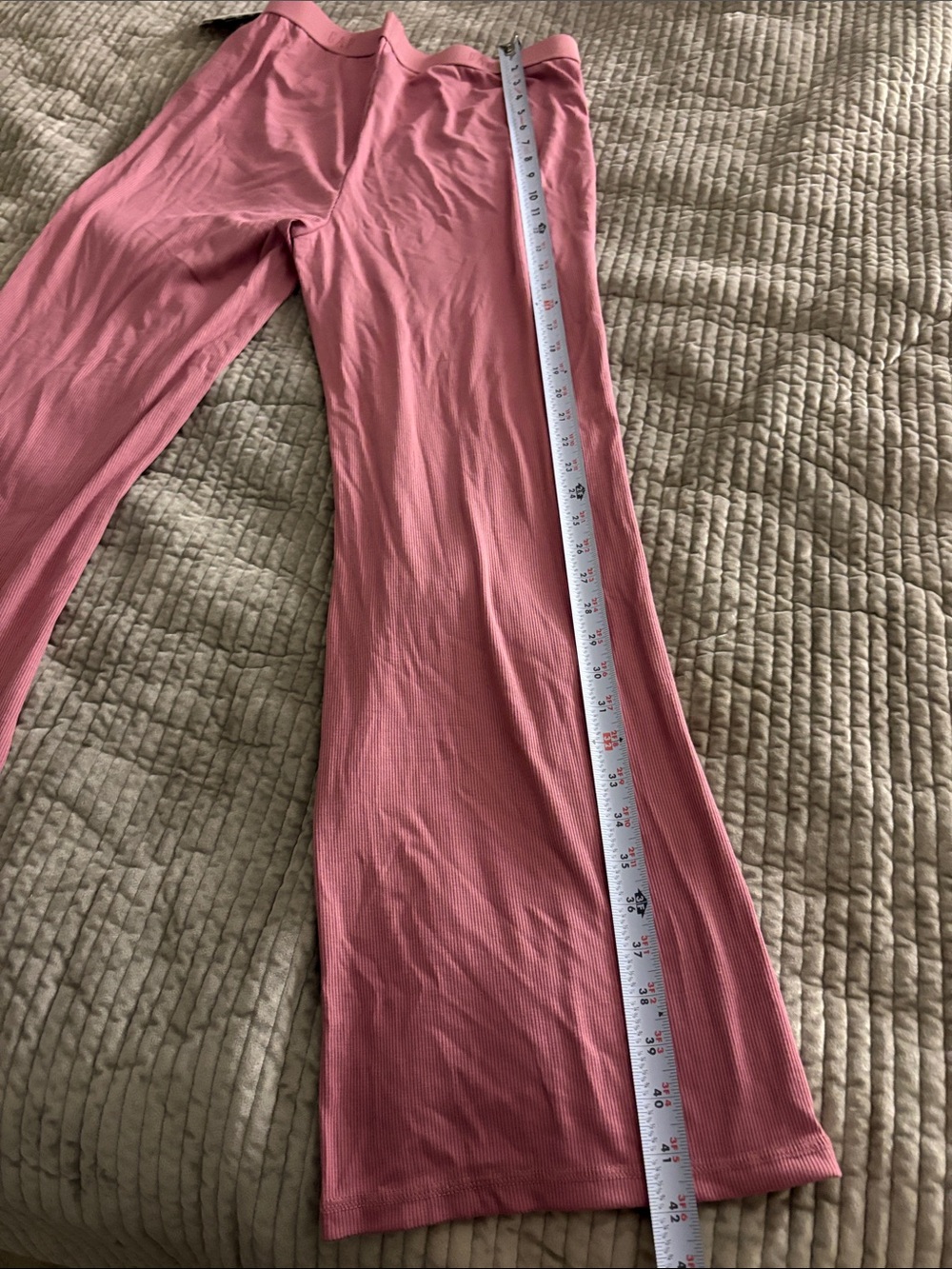 GAP Rose Pink Ribbed Lounge Leggings - Picture 4 of 4